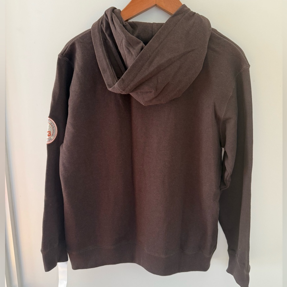 NWT Timberland Big Boys Sweatshirt Brown Hoodie Sweater Patchwork Size L 16/18 - Picture 4 of 9
